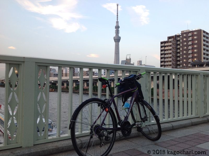 東京スカイツリーを見たくて神奈川から246号線で東京を目指した カゴチャリが好き