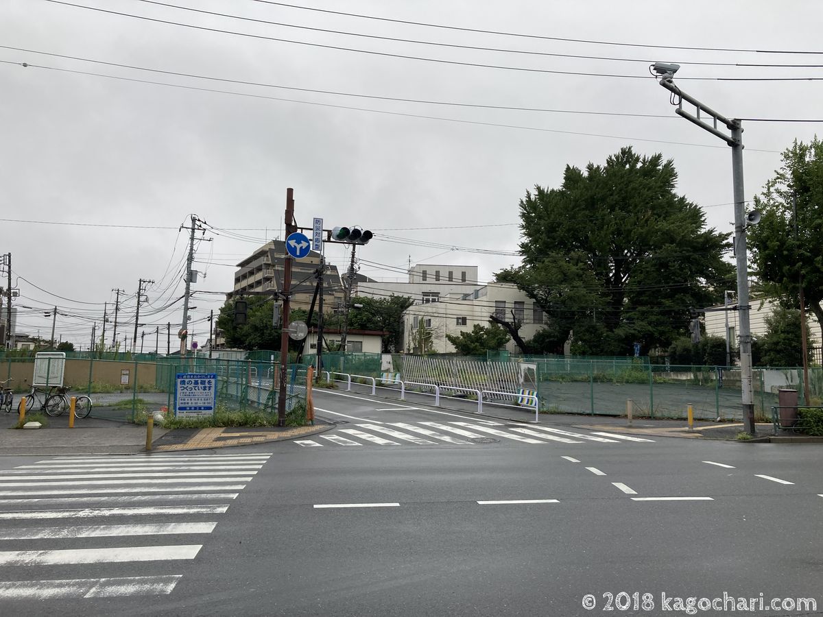 環状七号線と放射第36号線の交差地点-武蔵野病院前交差点
