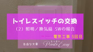 トイレの照明／換気扇スイッチの交換-アイキャッチ画像